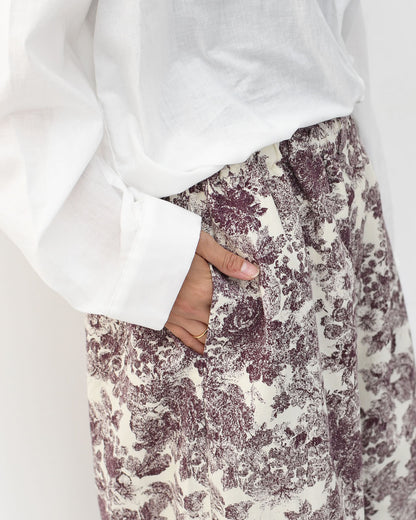 mizuiro ind [ミズイロ インド] print easy PT [3-260079] プリントイージーパンツ・プリントパンツ・ワイドパンツ・ルーズシルエット・LADY'S [2025AW]