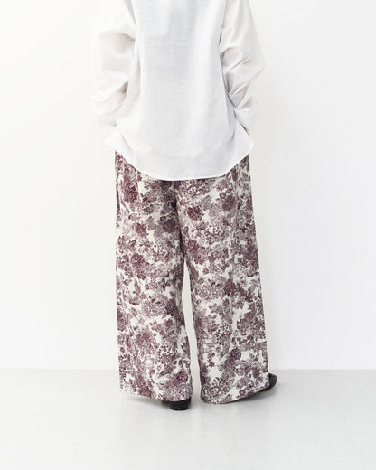 mizuiro ind [ミズイロ インド] print easy PT [3-260079] プリントイージーパンツ・プリントパンツ・ワイドパンツ・ルーズシルエット・LADY'S [2025AW]