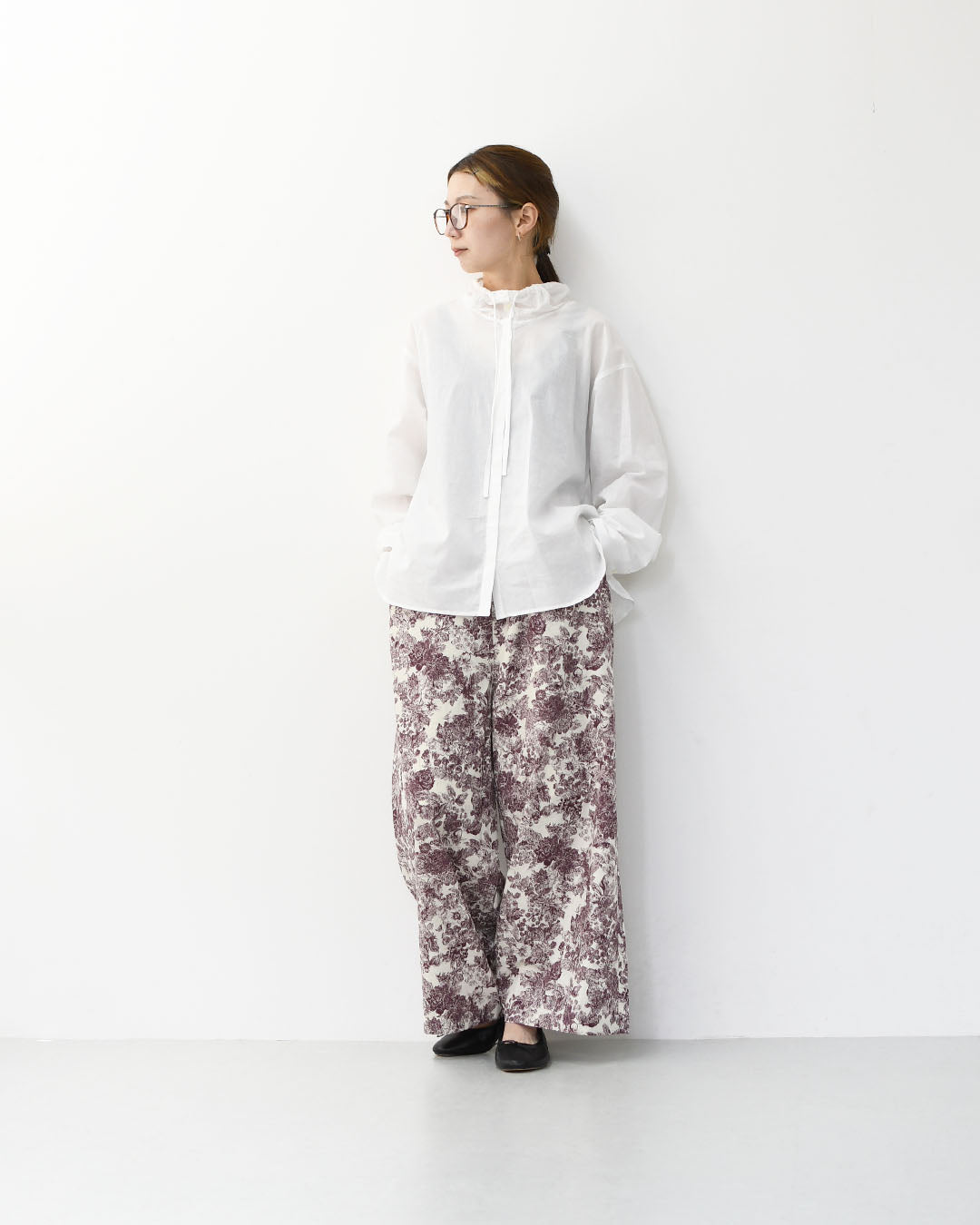 mizuiro ind [ミズイロ インド] print easy PT [3-260079] プリントイージーパンツ・プリントパンツ・ワイドパンツ・ルーズシルエット・LADY'S [2025AW]