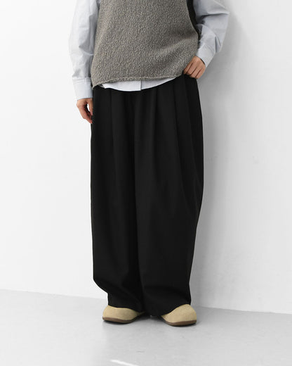mizuiro ind [ミズイロ インド] wide tuck PT [3-260082] ワイドタックパンツ [2025AW]