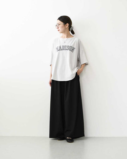 mizuiro ind [ミズイロ インド] T/R wide easy PT [3-260095] T/Rワイドイージーパンツ・ワイドパンツ・ルーズシルエット・T/R素材・きれいめ・LADY'S [2026AW]