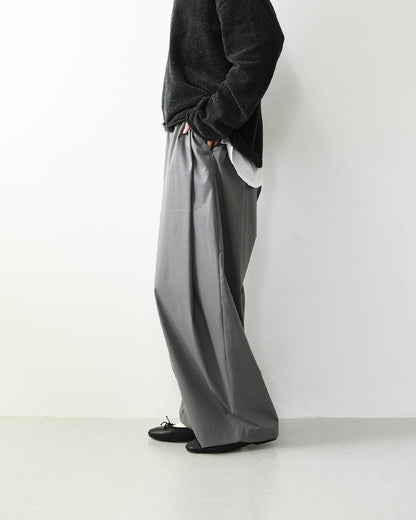 mizuiro ind [ミズイロ インド] deep tuck PT [3-260105] ディープ タック パンツ・ワイドシルエット・テーパードシルエット・クロップド丈・LADY'S [2026AW]