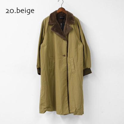 mizuiro ind [ミズイロ インド] back boa coat [3-270052] バックボアコート・コート・アウター・中ボア・あったかコート・LADY'S [2025AW]