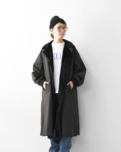 mizuiro ind [ミズイロ インド] back boa coat [3-270052] バックボアコート・コート・アウター・中ボア・あったかコート・LADY'S [2025AW]