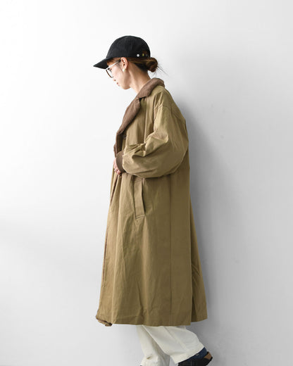 mizuiro ind [ミズイロ インド] back boa coat [3-270052] バックボアコート・コート・アウター・中ボア・あったかコート・LADY'S [2025AW]