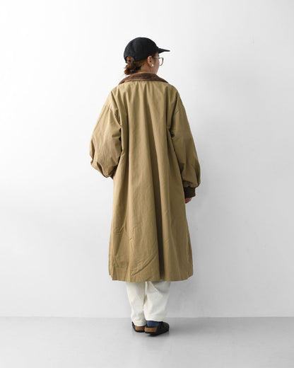 mizuiro ind [ミズイロ インド] back boa coat [3-270052] バックボアコート・コート・アウター・中ボア・あったかコート・LADY'S [2025AW]