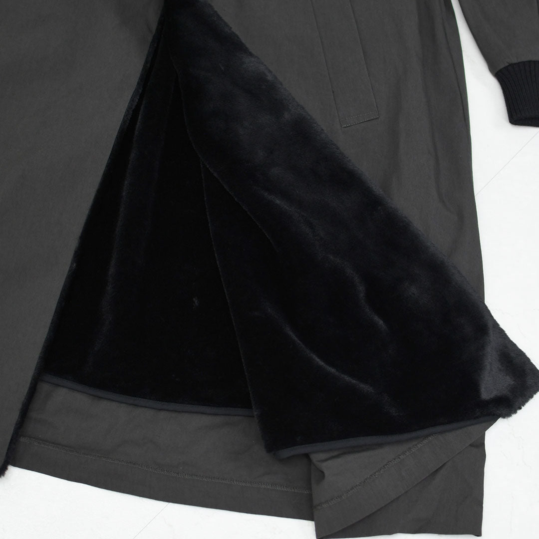 mizuiro ind [ミズイロ インド] back boa coat [3-270052] バックボアコート・コート・アウター・中ボア・あったかコート・LADY'S [2025AW]