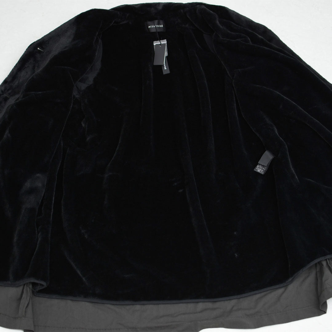 mizuiro ind [ミズイロ インド] back boa coat [3-270052] バックボアコート・コート・アウター・中ボア・あったかコート・LADY'S [2025AW]