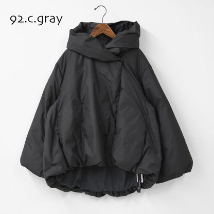 mizuiro ind [ミズイロ インド] hooded short down JK [3-270053] フーデッドショートダウンジャケット・ジャケット・ダウン・フード付き・ショート丈・キレイめ・防寒・あったかい・軽い・LADY'S [2025AW]