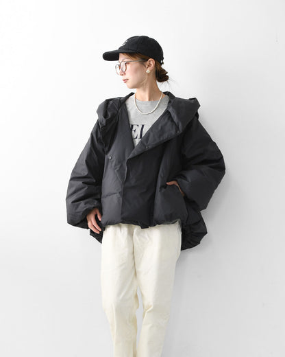 mizuiro ind [ミズイロ インド] hooded short down JK [3-270053] フーデッドショートダウンジャケット・ジャケット・ダウン・フード付き・ショート丈・キレイめ・防寒・あったかい・軽い・LADY'S [2025AW]