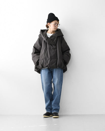 mizuiro ind [ミズイロ インド] hooded short down JK [3-270053] フーデッドショートダウンジャケット・ジャケット・ダウン・フード付き・ショート丈・キレイめ・防寒・あったかい・軽い・LADY'S [2025AW]