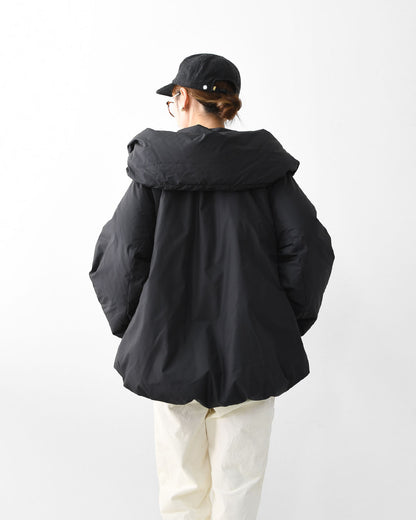 mizuiro ind [ミズイロ インド] hooded short down JK [3-270053] フーデッドショートダウンジャケット・ジャケット・ダウン・フード付き・ショート丈・キレイめ・防寒・あったかい・軽い・LADY'S [2025AW]