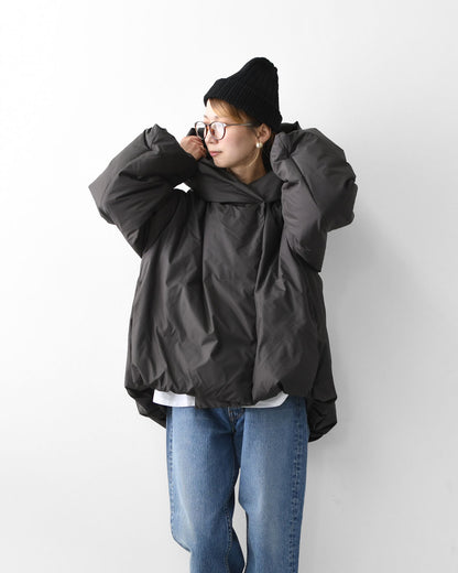 mizuiro ind [ミズイロ インド] hooded short down JK [3-270053] フーデッドショートダウンジャケット・ジャケット・ダウン・フード付き・ショート丈・キレイめ・防寒・あったかい・軽い・LADY'S [2025AW]