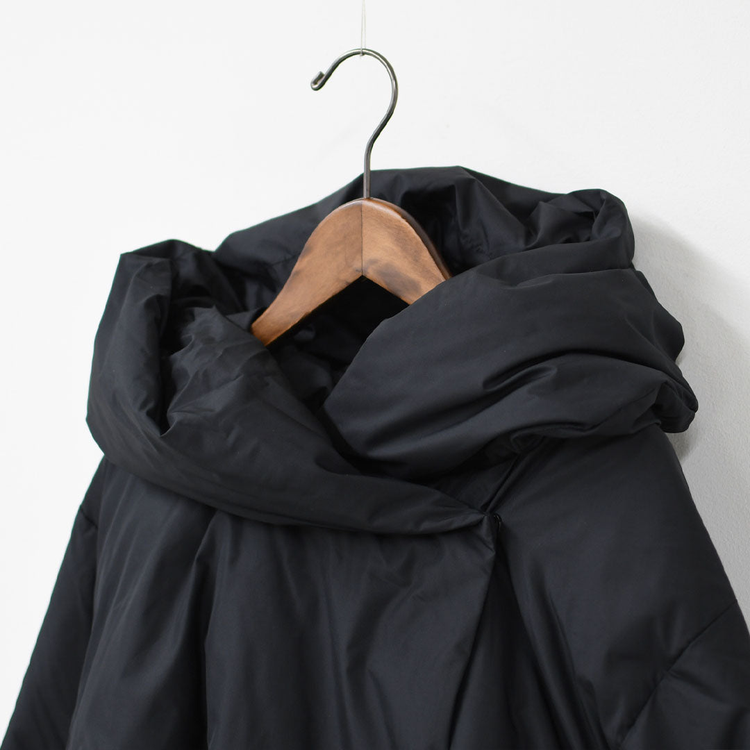 mizuiro ind [ミズイロ インド] hooded short down JK [3-270053] フーデッドショートダウンジャケット・ジャケット・ダウン・フード付き・ショート丈・キレイめ・防寒・あったかい・軽い・LADY'S [2025AW]