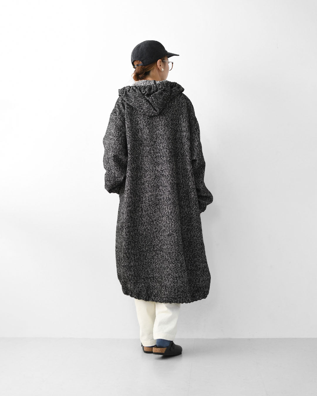 mizuiro ind [ミズイロ インド] wool blend hooded CT [3-270058] ウールブレンドフードコート・LADY'S [2025AW]