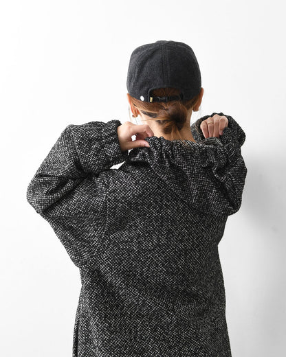 mizuiro ind [ミズイロ インド] wool blend hooded CT [3-270058] ウールブレンドフードコート・LADY'S [2025AW]