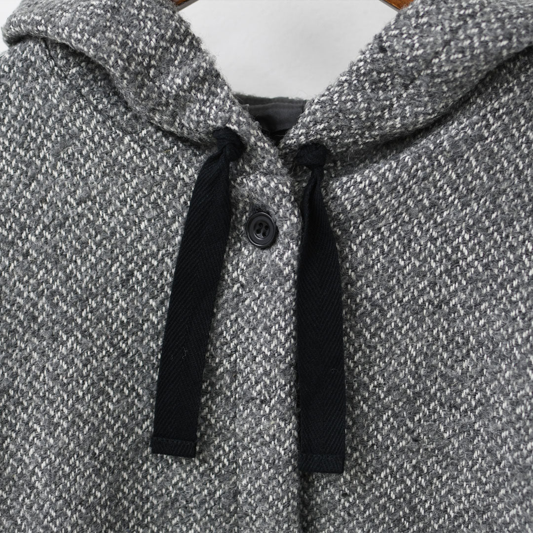 mizuiro ind [ミズイロ インド] wool blend hooded CT [3-270058] ウールブレンドフードコート・LADY'S [2025AW]