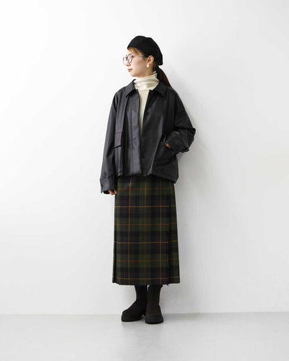 mizuiro ind [ミズイロ インド] synthetic leather shirt JK [3-270069] シンセティックレザーシャツジャケット・レザーシャツジャケット・フェイクレザー・シャツジャケット・ジャケット・アウター・LADY'S [2025AW]