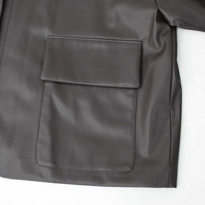 mizuiro ind [ミズイロ インド] synthetic leather shirt JK [3-270069] シンセティックレザーシャツジャケット・レザーシャツジャケット・フェイクレザー・シャツジャケット・ジャケット・アウター・LADY'S [2025AW]