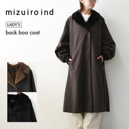 mizuiro ind [ミズイロ インド] back boa coat [3-270071] バック ボア コート・アウター・LADY'S [2026AW]