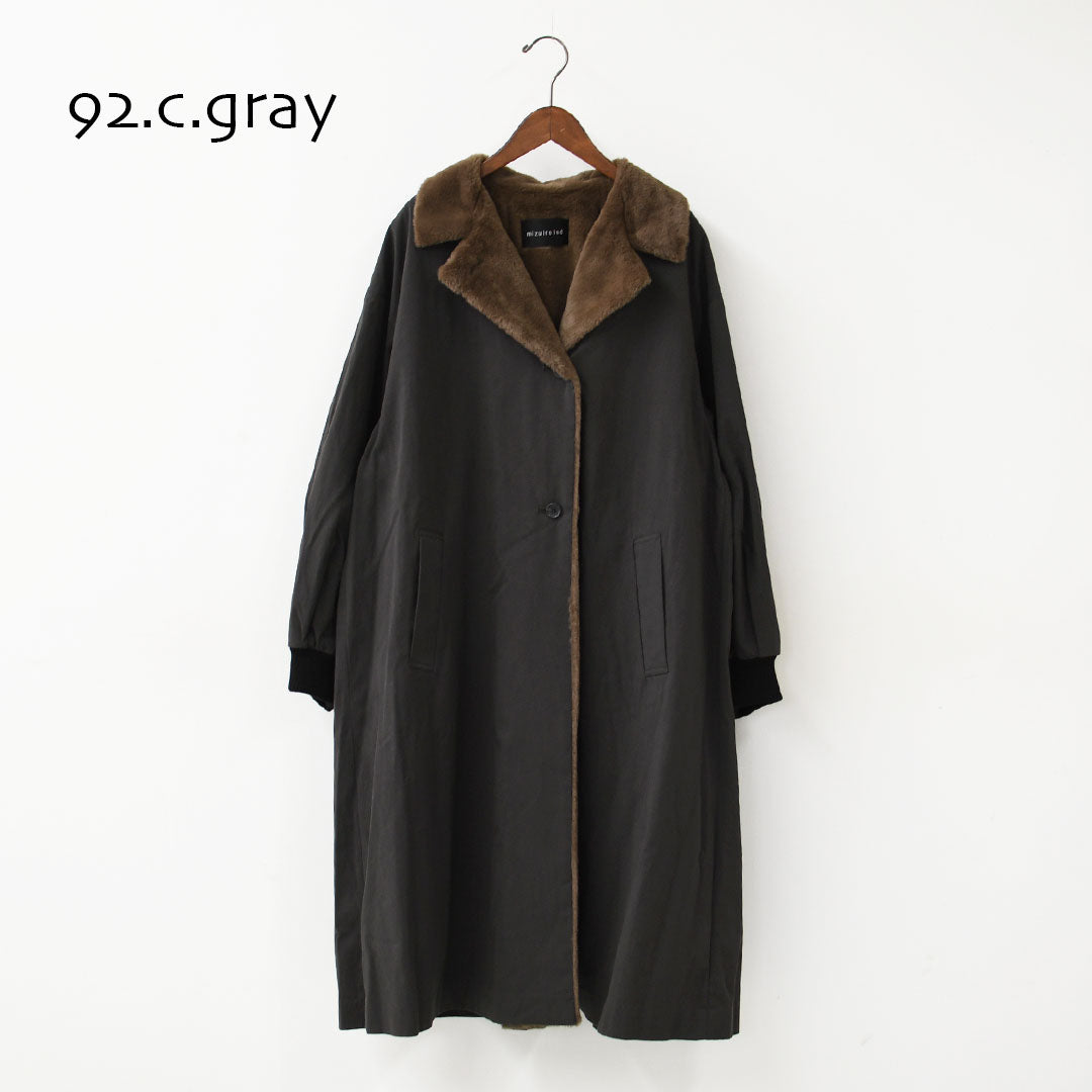 mizuiro ind [ミズイロ インド] back boa coat [3-270071] バック ボア コート・アウター・LADY'S [2026AW]