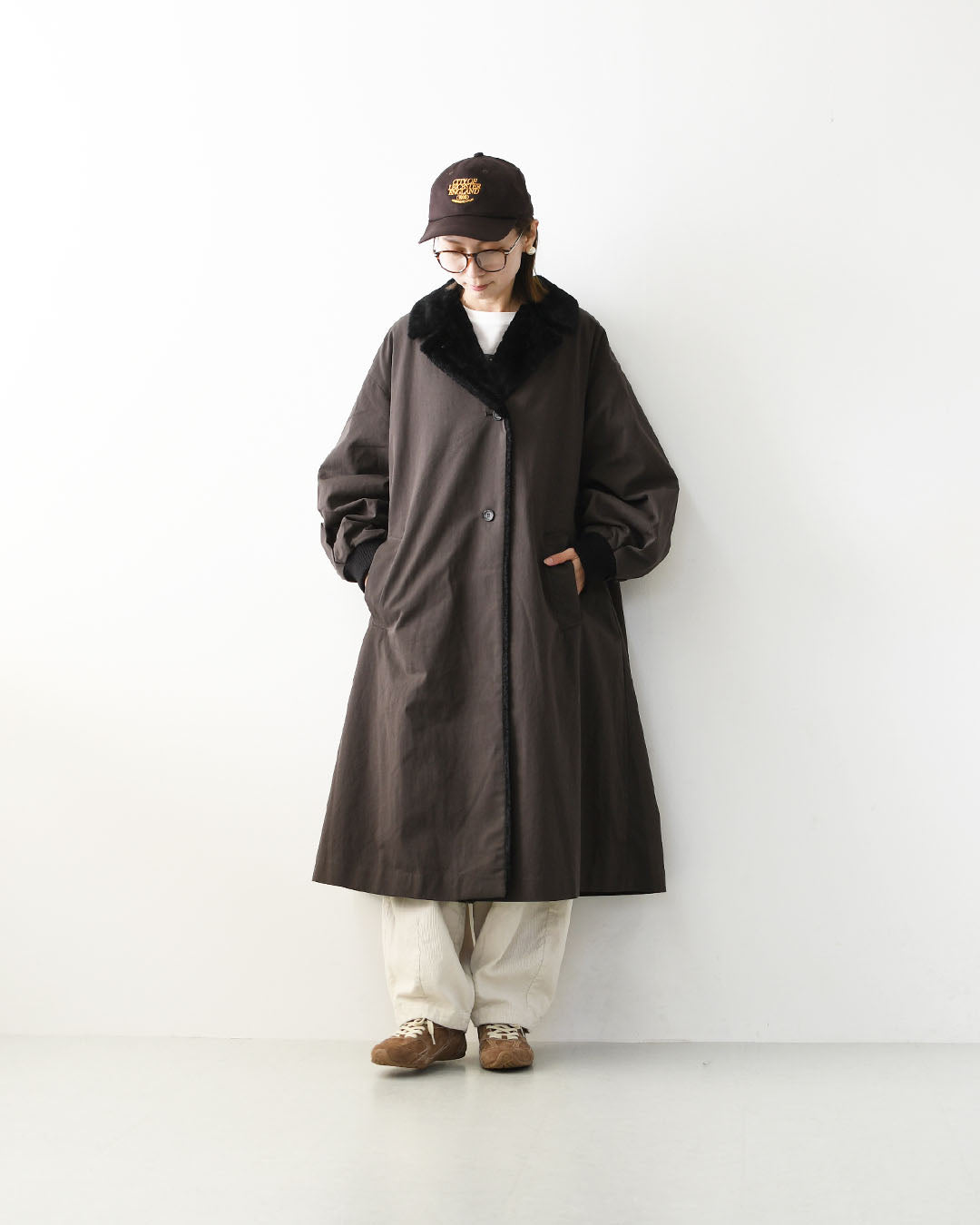 mizuiro ind [ミズイロ インド] back boa coat [3-270071] バック ボア コート・アウター・LADY'S [2026AW]