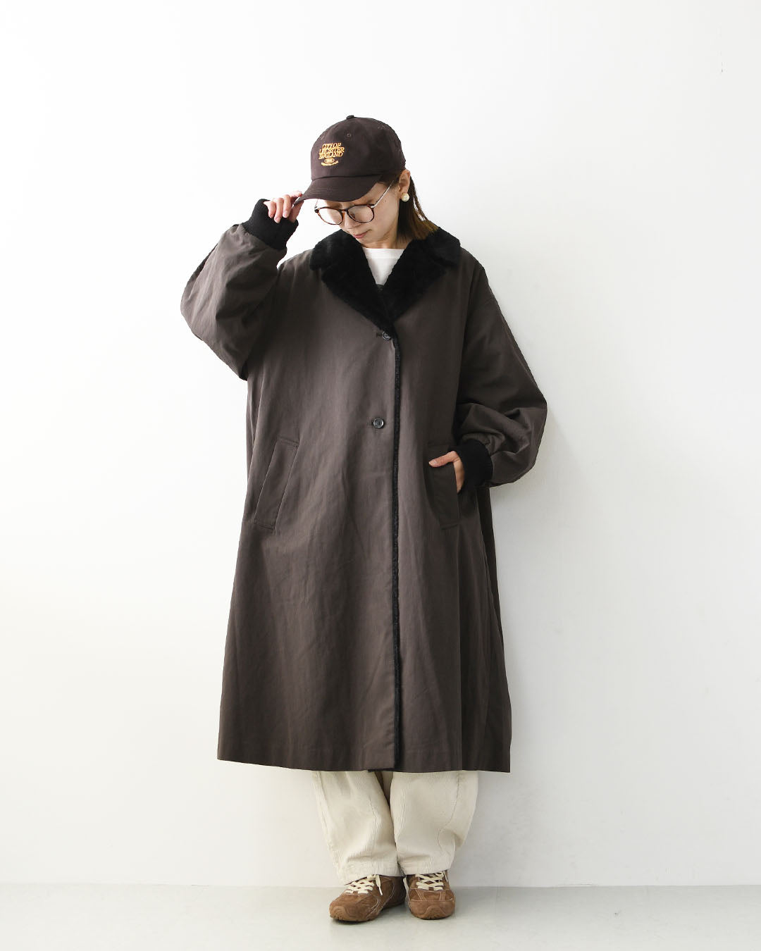 mizuiro ind [ミズイロ インド] back boa coat [3-270071] バック ボア コート・アウター・LADY'S [2026AW]