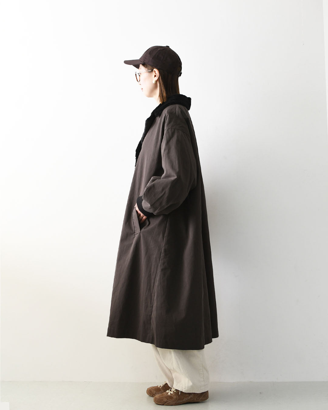 mizuiro ind [ミズイロ インド] back boa coat [3-270071] バック ボア コート・アウター・LADY'S [2026AW]