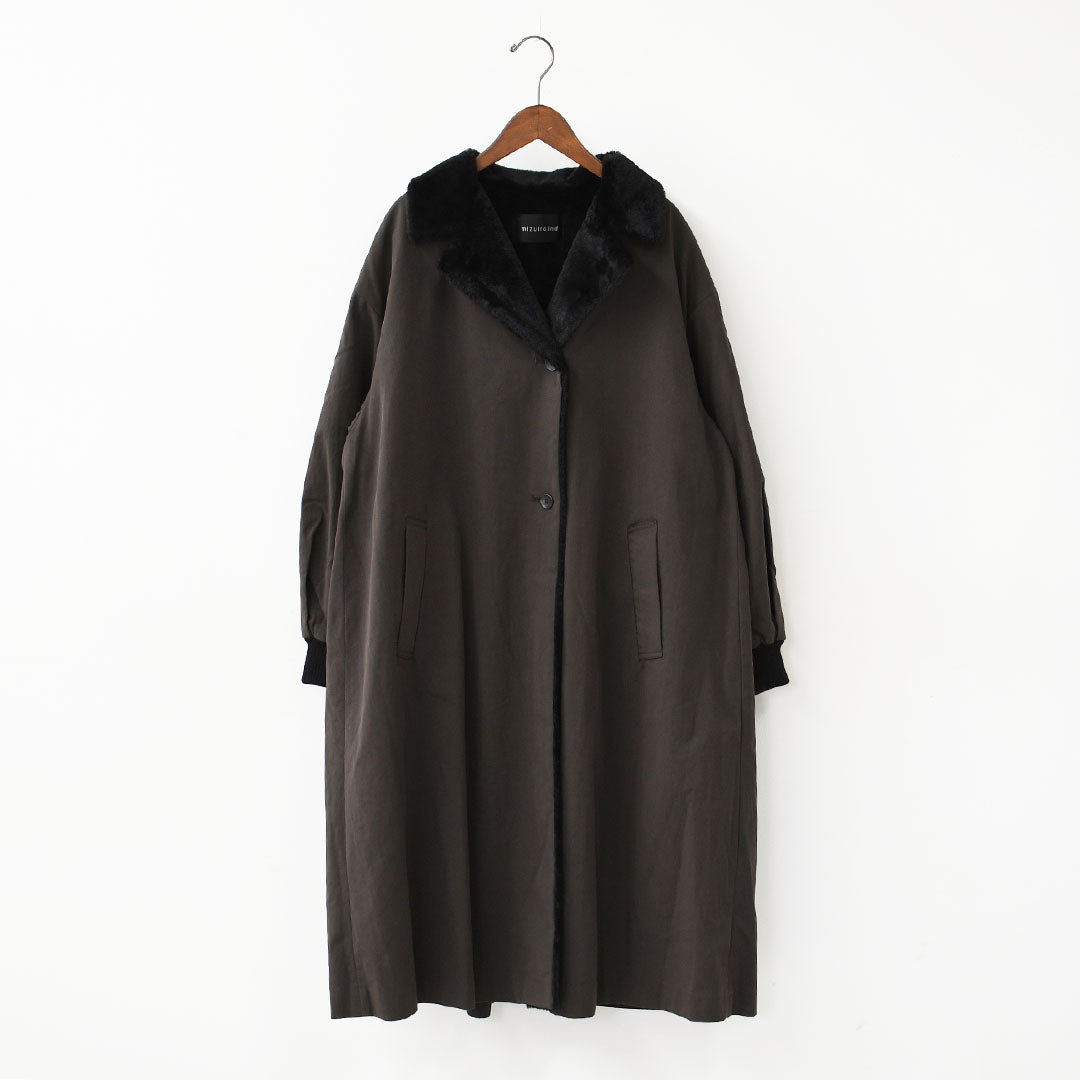 mizuiro ind [ミズイロ インド] back boa coat [3-270071] バック ボア コート・アウター・LADY'S [2026AW]