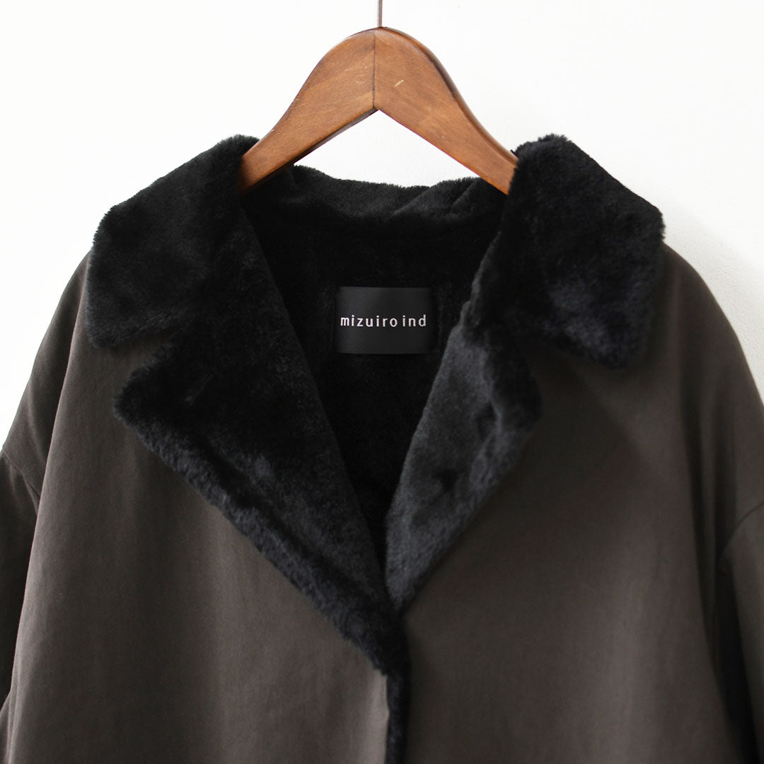 mizuiro ind [ミズイロ インド] back boa coat [3-270071] バック ボア コート・アウター・LADY'S [2026AW]