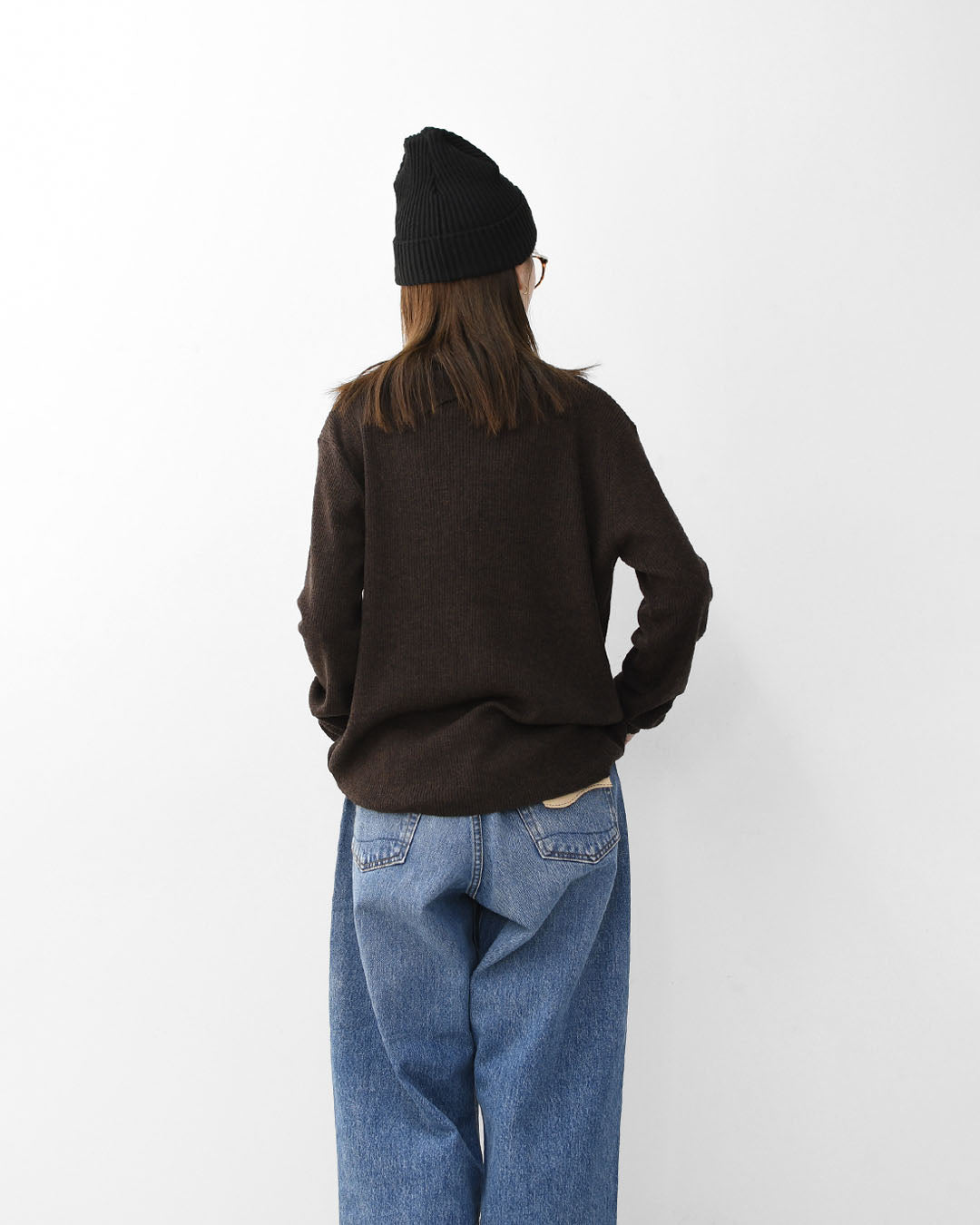 mizuiro ind [ミズイロ インド] rib high neck P/O with button [4-220090] ボタン付きリブハイネックプルオーバー・クルーネック・ワイドシルエット・ゆったりシルエット・LADY'S [2025AW]