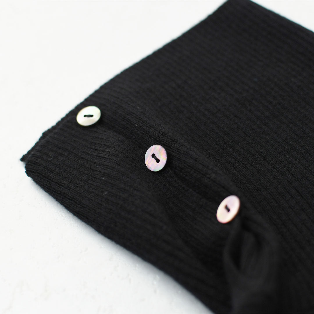 mizuiro ind [ミズイロ インド] rib high neck P/O with button [4-220090] ボタン付きリブハイネックプルオーバー・クルーネック・ワイドシルエット・ゆったりシルエット・LADY'S [2025AW]