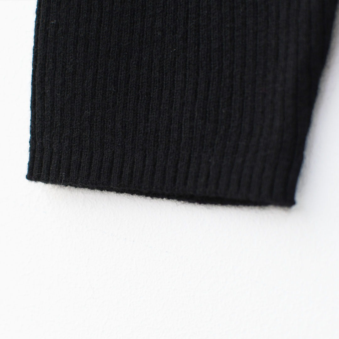 mizuiro ind [ミズイロ インド] rib high neck P/O with button [4-220090] ボタン付きリブハイネックプルオーバー・クルーネック・ワイドシルエット・ゆったりシルエット・LADY'S [2025AW]