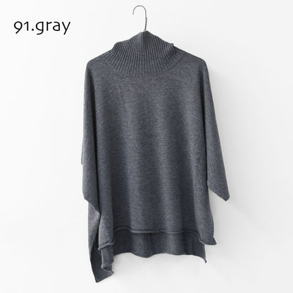 mizuiro ind [ミズイロ インド] poncho like P/O [4-220101] ポンチョライクプルオーバー・ボトルネック・ワイドシルエット・ドレープシルエット・ゆったりシルエット・LADY'S [2025AW]