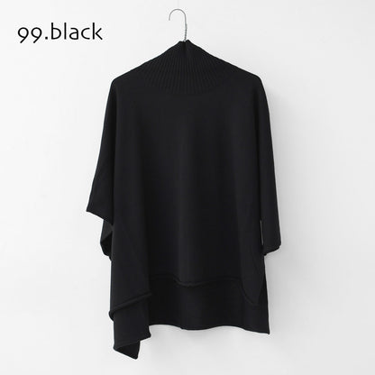 mizuiro ind [ミズイロ インド] poncho like P/O [4-220101] ポンチョライクプルオーバー・ボトルネック・ワイドシルエット・ドレープシルエット・ゆったりシルエット・LADY'S [2025AW]