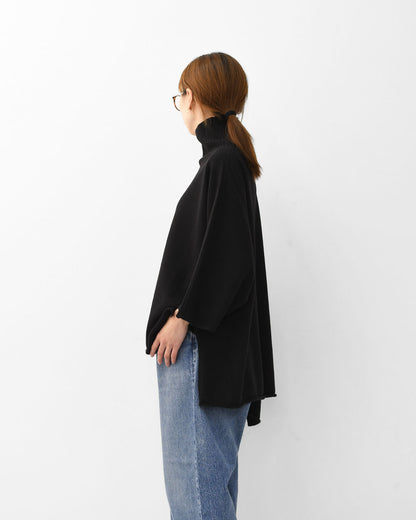 mizuiro ind [ミズイロ インド] poncho like P/O [4-220101] ポンチョライクプルオーバー・ボトルネック・ワイドシルエット・ドレープシルエット・ゆったりシルエット・LADY'S [2025AW]