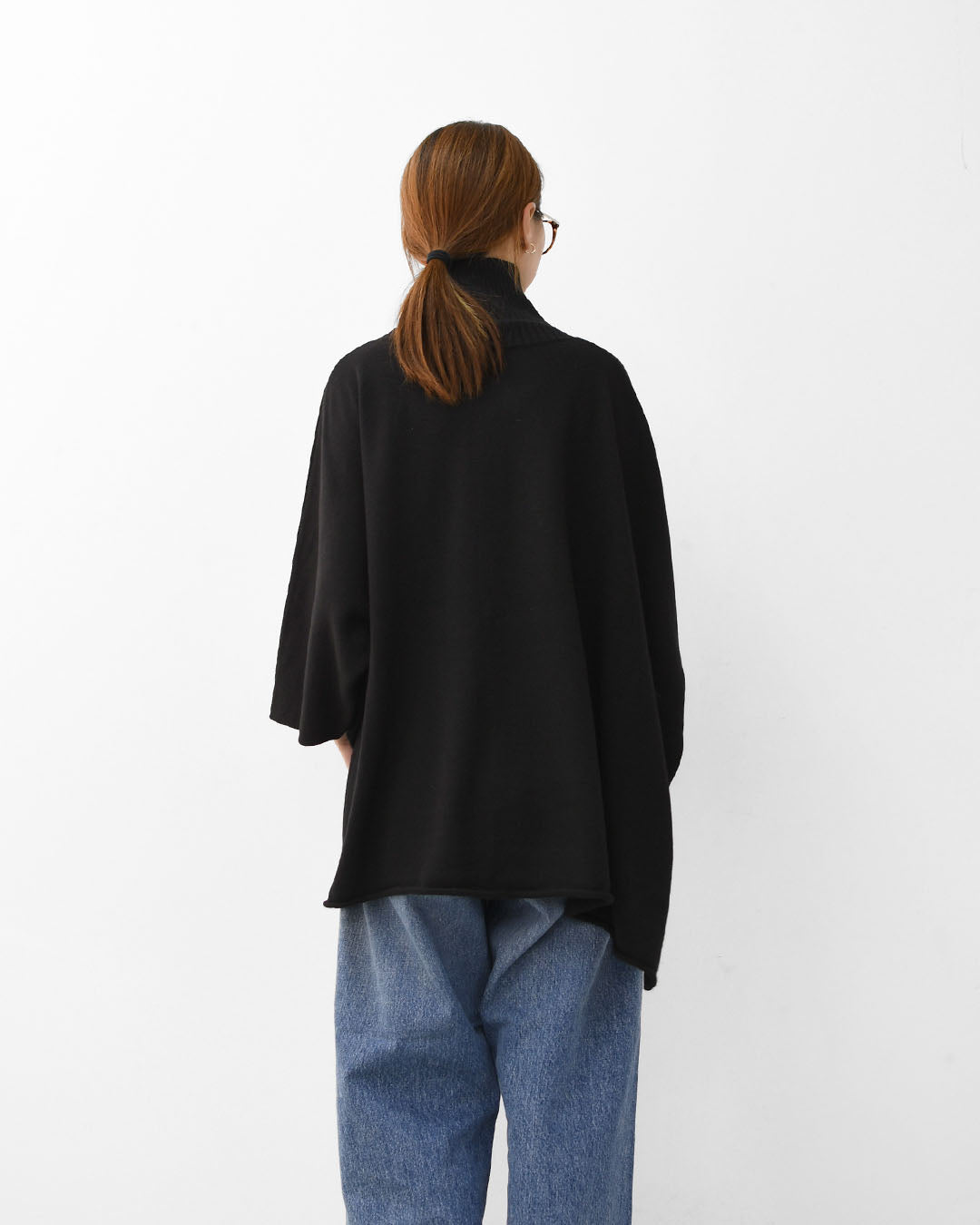 mizuiro ind [ミズイロ インド] poncho like P/O [4-220101] ポンチョライクプルオーバー・ボトルネック・ワイドシルエット・ドレープシルエット・ゆったりシルエット・LADY'S [2025AW]