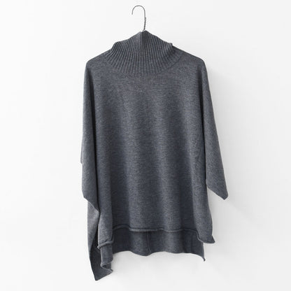 mizuiro ind [ミズイロ インド] poncho like P/O [4-220101] ポンチョライクプルオーバー・ボトルネック・ワイドシルエット・ドレープシルエット・ゆったりシルエット・LADY'S [2025AW]