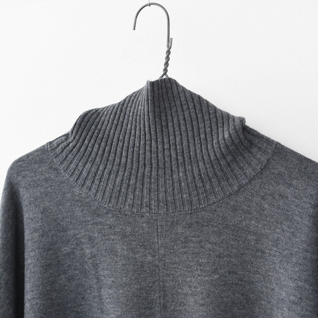 mizuiro ind [ミズイロ インド] poncho like P/O [4-220101] ポンチョライクプルオーバー・ボトルネック・ワイドシルエット・ドレープシルエット・ゆったりシルエット・LADY'S [2025AW]