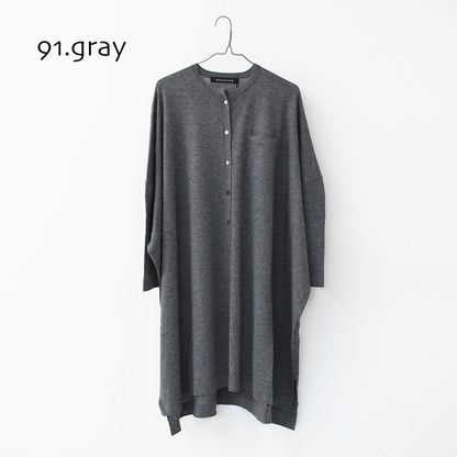 mizuiro ind [ミズイロ インド] HG stand collar OP [4-220102] ハイゲージスタンドカラーワンピース・カーディガン・ニットワンピース・ワイドシルエット・ゆったりシルエット・LADY'S[2026ss]