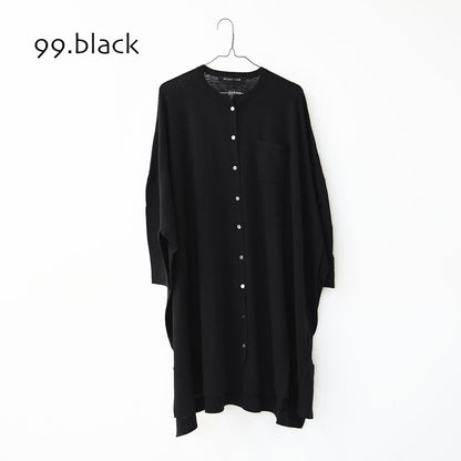 mizuiro ind [ミズイロ インド] HG stand collar OP [4-220102] ハイゲージスタンドカラーワンピース・カーディガン・ニットワンピース・ワイドシルエット・ゆったりシルエット・LADY'S[2026ss]