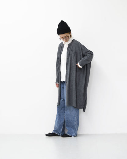 mizuiro ind [ミズイロ インド] HG stand collar OP [4-220102] ハイゲージスタンドカラーワンピース・カーディガン・ニットワンピース・ワイドシルエット・ゆったりシルエット・LADY'S[2026ss]