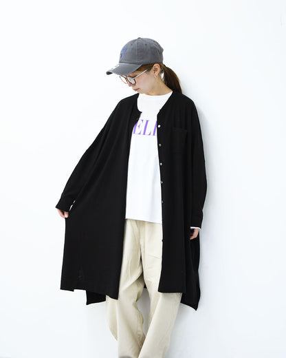 mizuiro ind [ミズイロ インド] HG stand collar OP [4-220102] ハイゲージスタンドカラーワンピース・カーディガン・ニットワンピース・ワイドシルエット・ゆったりシルエット・LADY'S[2026ss]