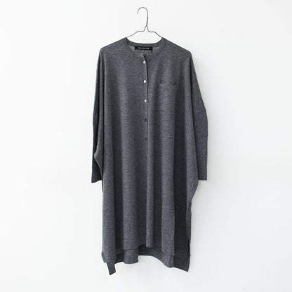 mizuiro ind [ミズイロ インド] HG stand collar OP [4-220102] ハイゲージスタンドカラーワンピース・カーディガン・ニットワンピース・ワイドシルエット・ゆったりシルエット・LADY'S[2026ss]