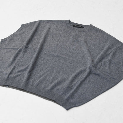 mizuiro ind [ミズイロ インド] cocoon wide vest [4-220104] コクーンワイドベスト・ベスト・Vネックベスト・ニットベスト・LADY'S [2025AW]