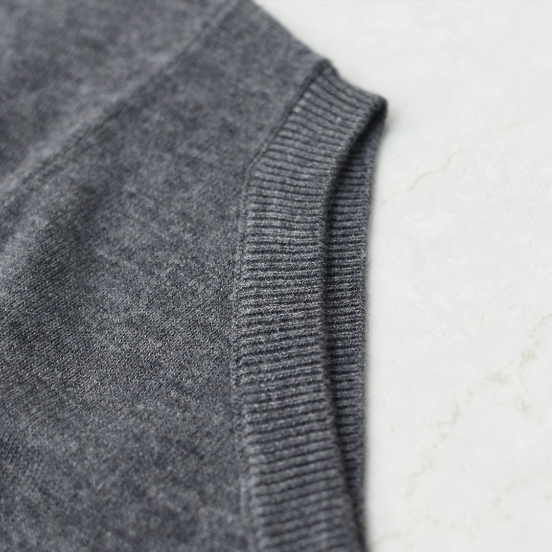 mizuiro ind [ミズイロ インド] cocoon wide vest [4-220104] コクーンワイドベスト・ベスト・Vネックベスト・ニットベスト・LADY'S [2025AW]