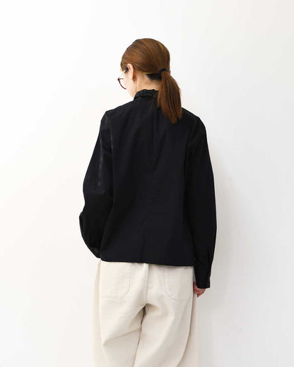 mizuiro ind [ミズイロ インド] washer collar shirt [4-230057] ワッシャーカラーシャツ・コットンシャツ・ワッシャー加工・カジュアル・きれいめ・長袖・LADY'S[2026ss]