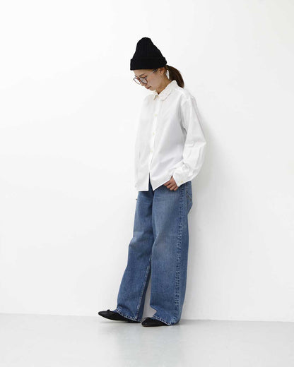 mizuiro ind [ミズイロ インド] washer collar shirt [4-230057] ワッシャーカラーシャツ・コットンシャツ・ワッシャー加工・カジュアル・きれいめ・長袖・LADY'S[2026ss]