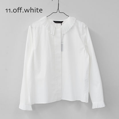 mizuiro ind [ミズイロ インド] pleats collar shirt [4-230066] プリーツカラーシャツ・LADY'S[2026ss]