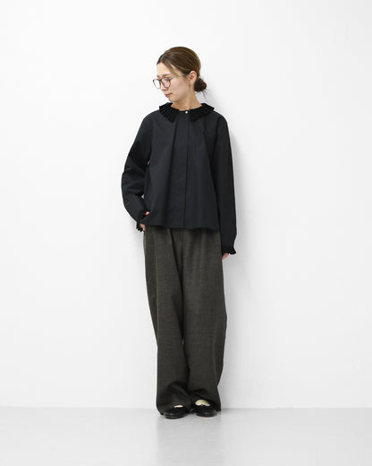 mizuiro ind [ミズイロ インド] pleats collar shirt [4-230066] プリーツカラーシャツ・LADY'S[2026ss]